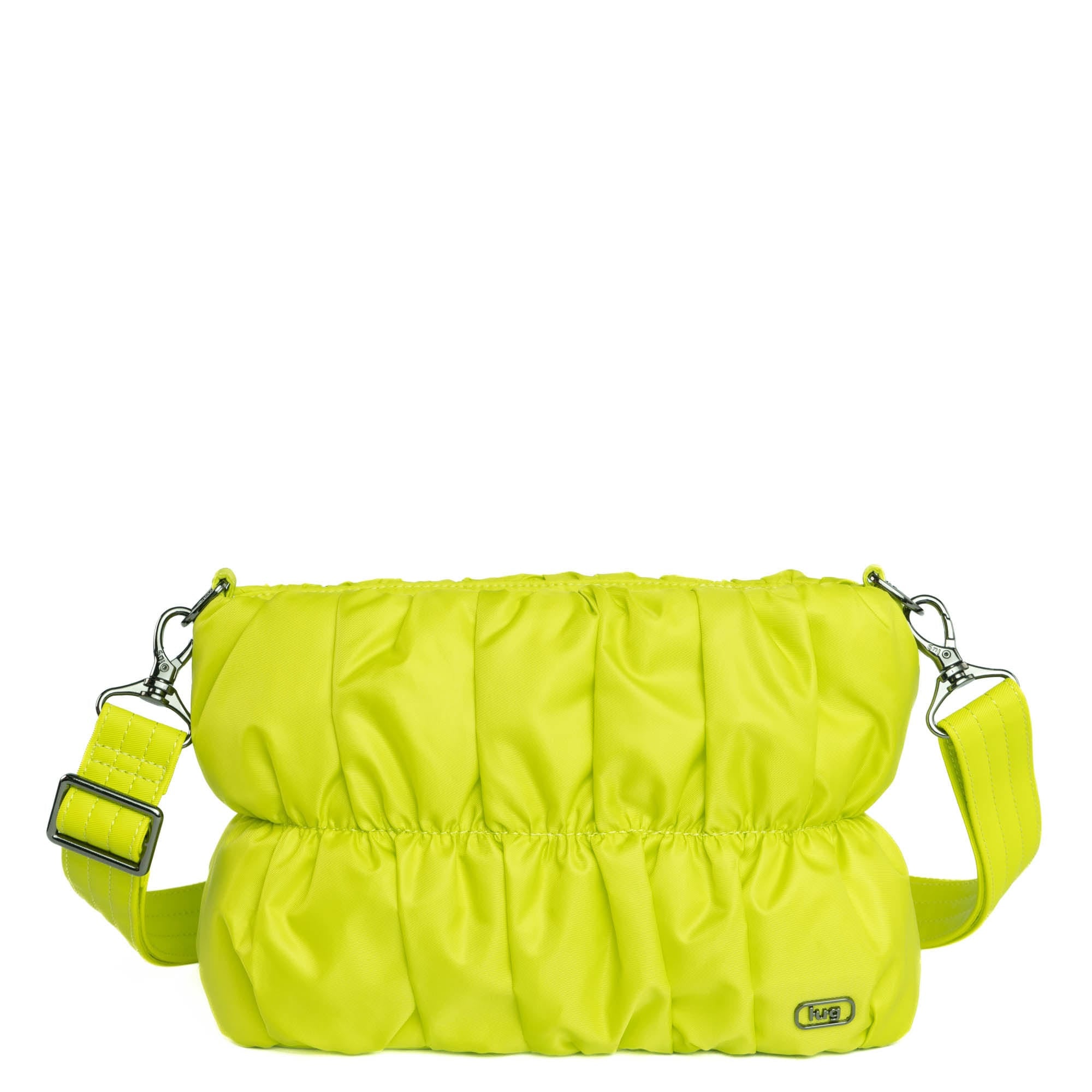 Flounce Ruched Crossbody Bag - - Flounce_LemonLime_01